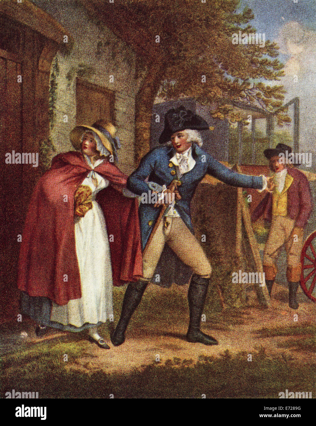 La storia di LAETITIA IL ELOPEMENT dall'artista George Morland ( 1763 - 1804 ) pittore inglese di scene rustiche. Foto Stock