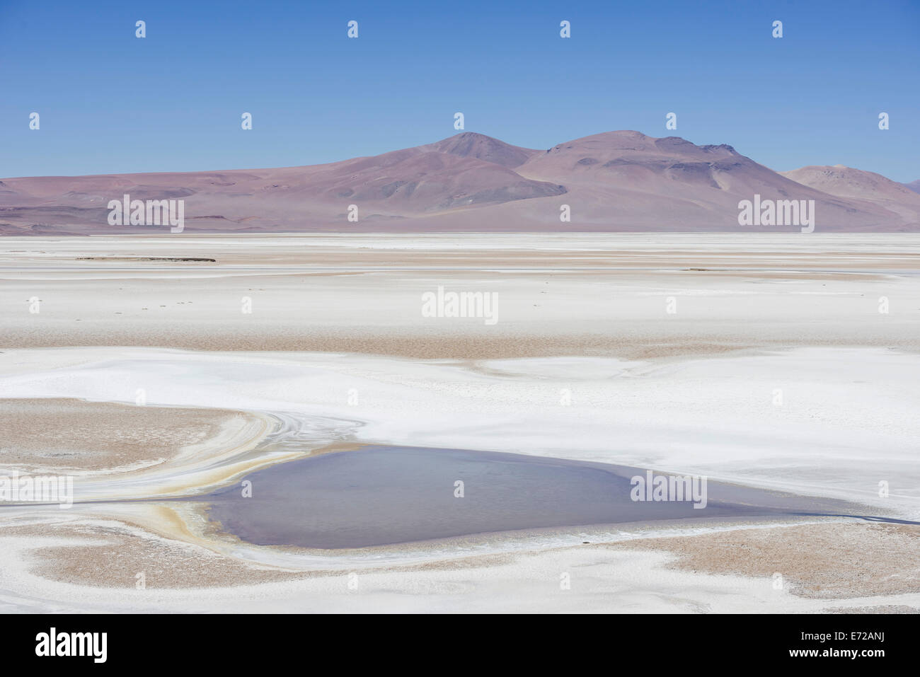 Lago di sale sulla strada di argentina, 27ch, San Pedro de Atacama, regione di Antofagasta, Cile Foto Stock