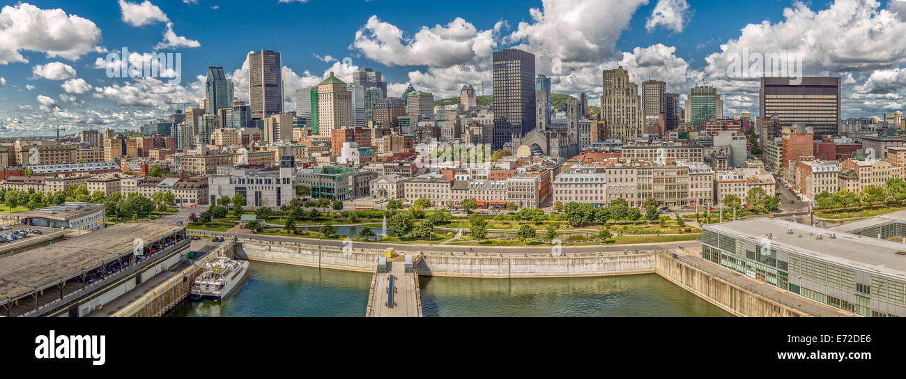 Lo Skyline di Montreal Cityscape paesaggio vista posteriore Panorama Foto Stock