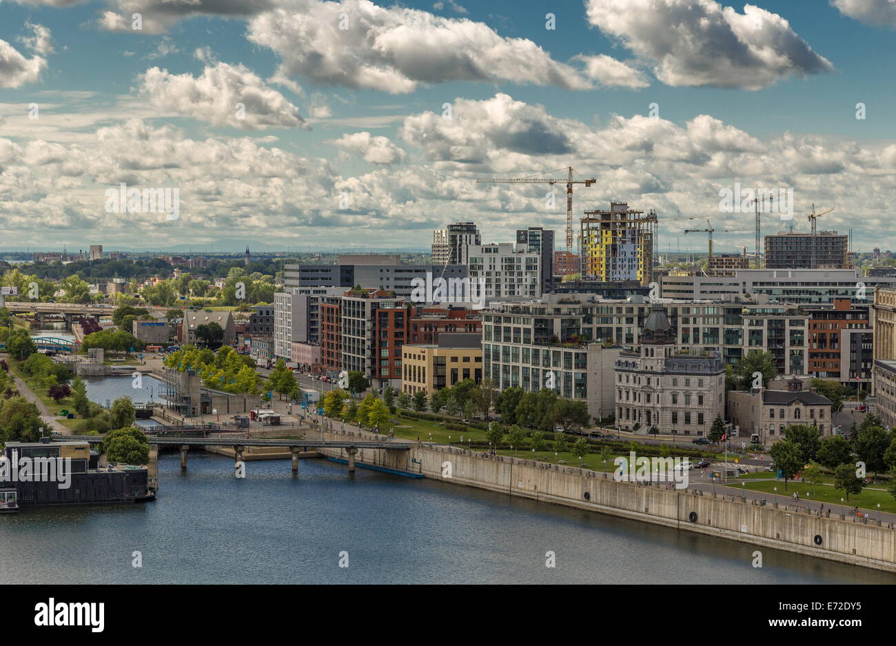 Lo Skyline di Montreal Cityscape paesaggio vista posteriore Panorama Foto Stock