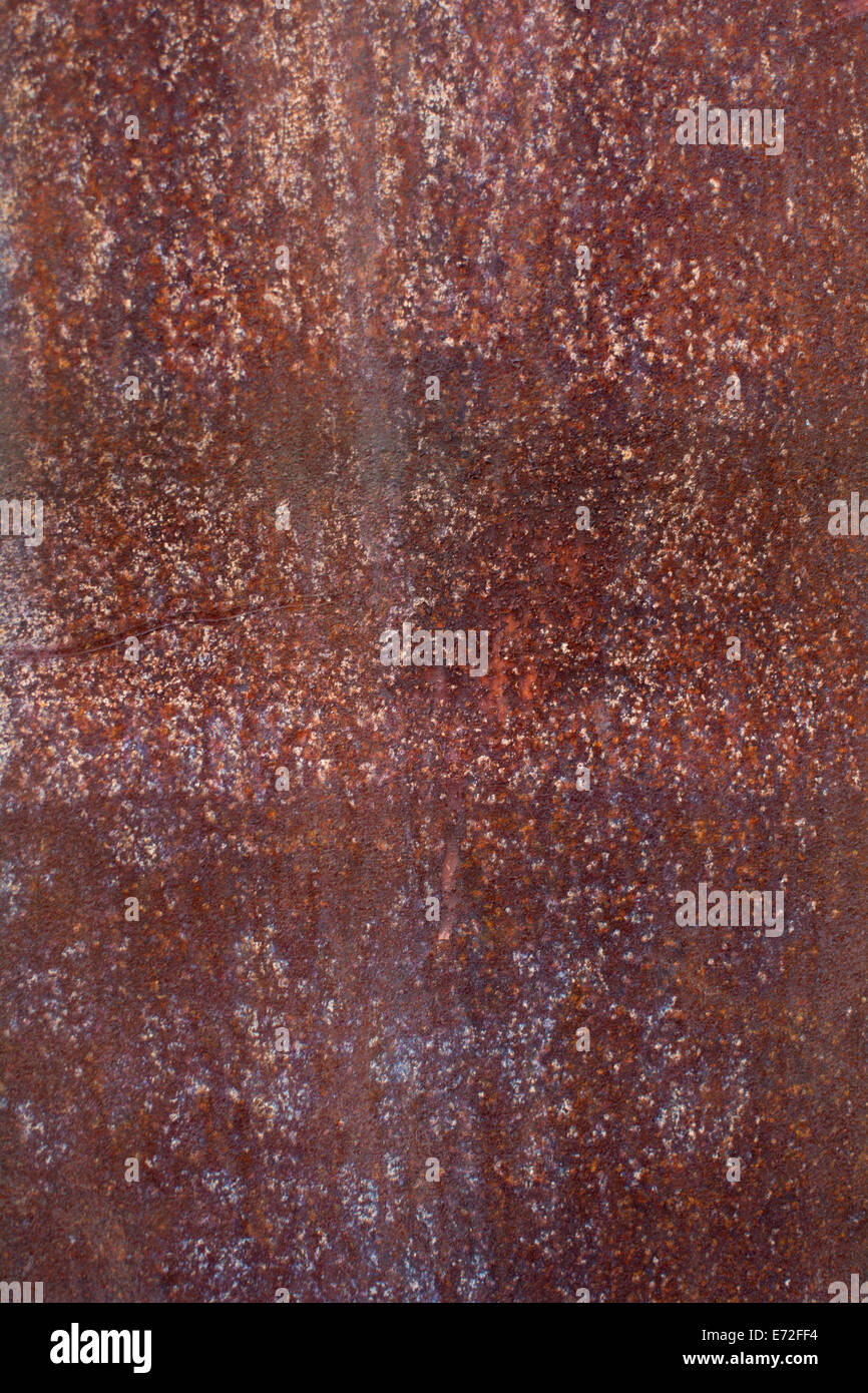 Metallo arrugginito texture in formato ritratto. A GRANA FINE di metallo arrugginito che potrebbe essere utilizzato per una texture o uno sfondo Foto Stock
