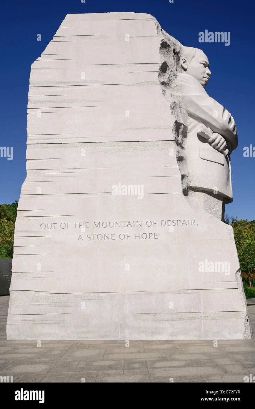 Stati Uniti d'America, Washington DC, National Mall Martin Luther King Junior Memorial. Foto Stock