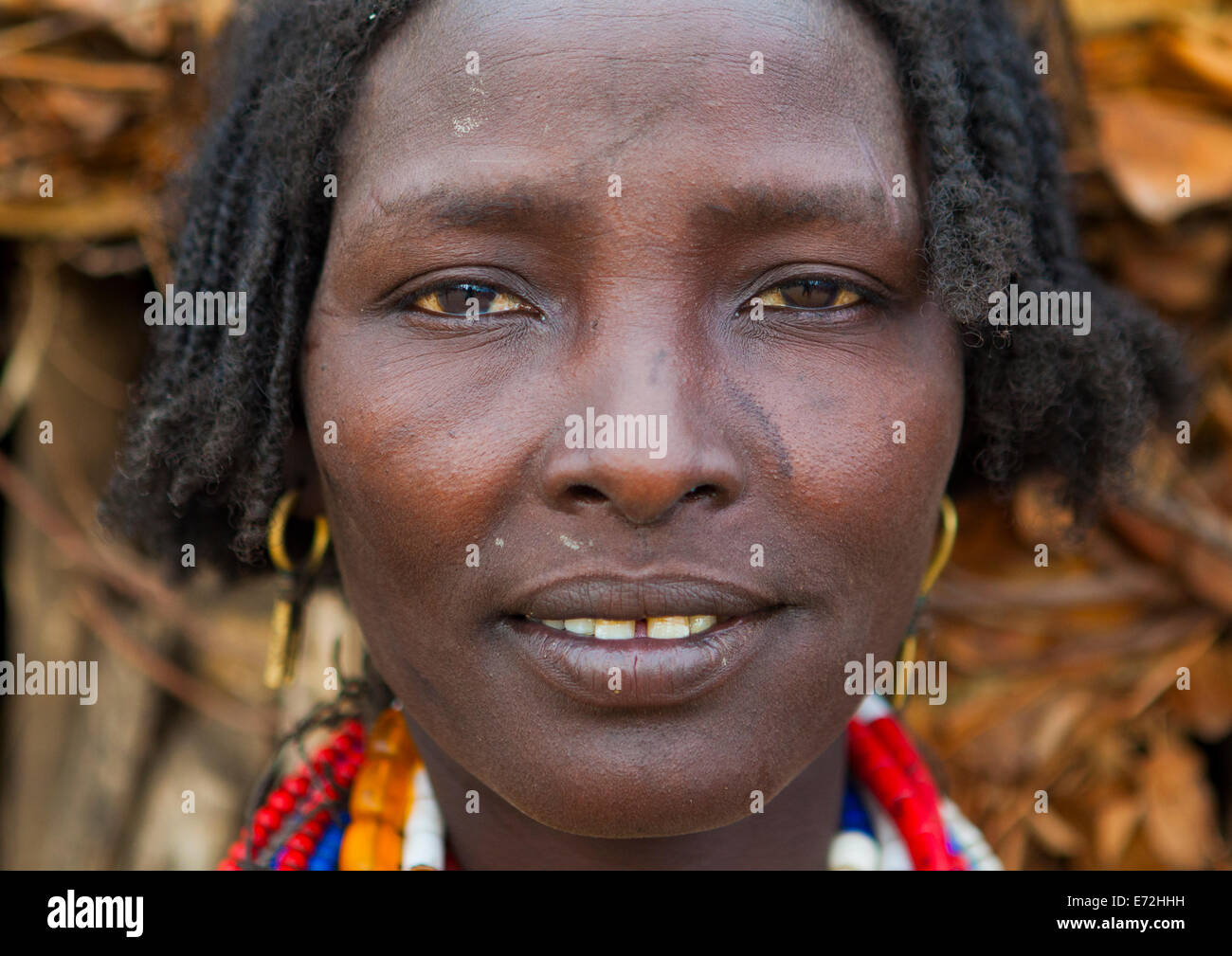 Tribù Erbore Donna, Erbore, Valle dell'Omo, Etiopia Foto Stock