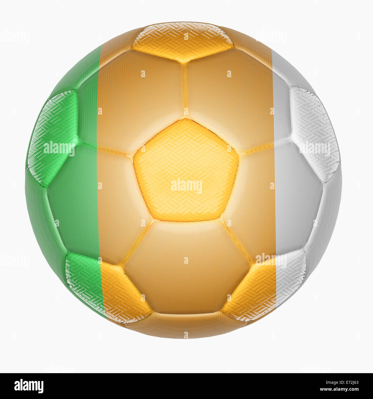 Pallone da calcio mappatura con bandiera della Costa d'Avorio Foto Stock