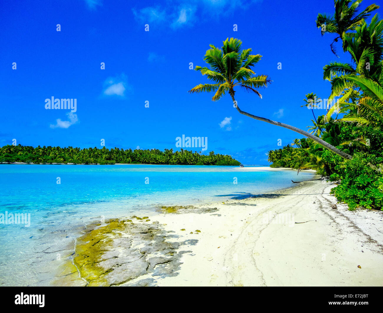 Una foto di paradiso di Aitutaki, Isole Cook Foto Stock