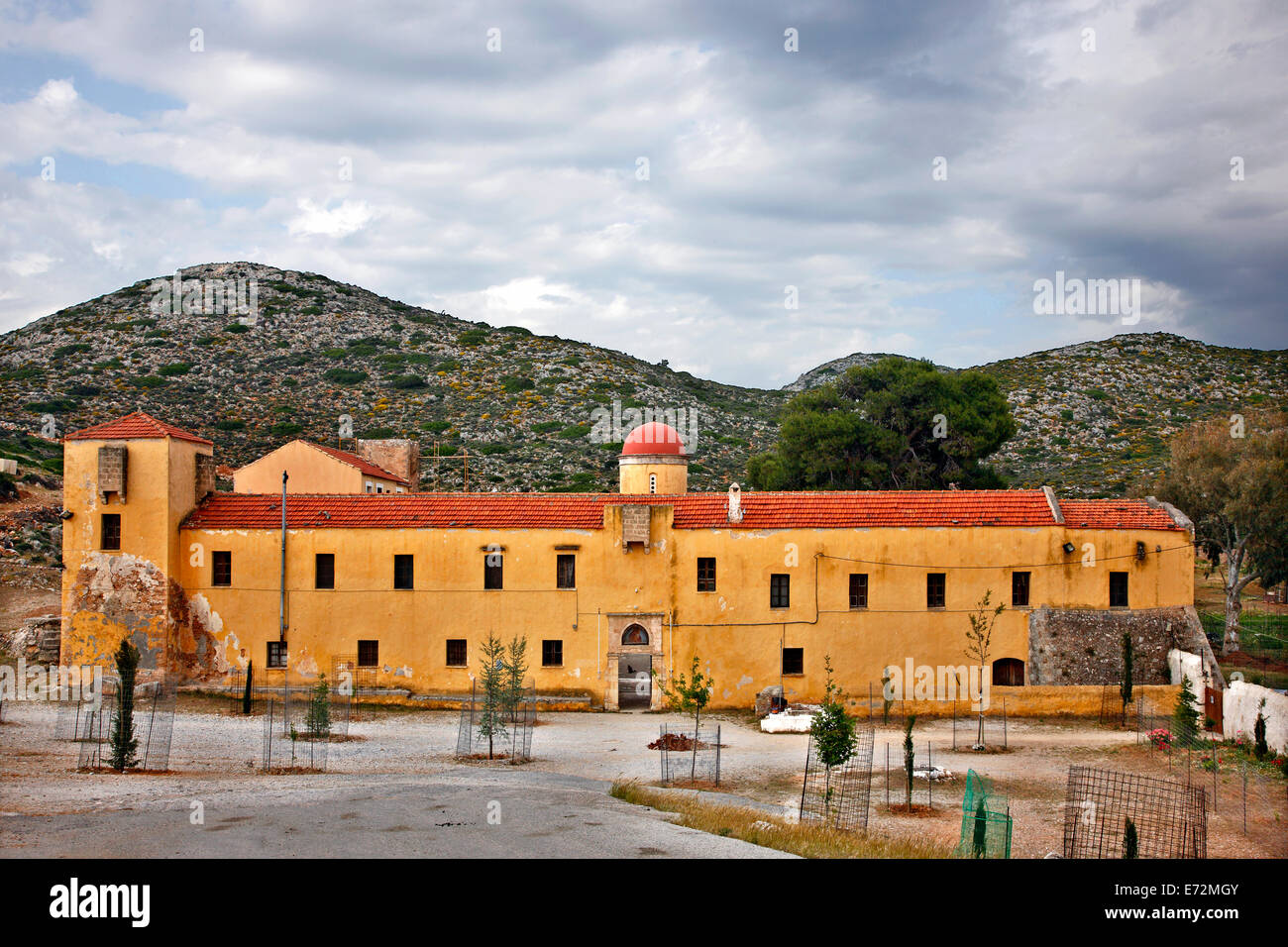 Monastero di Gouverneto (Moni Gouvernetou), uno dei più antichi monasteri in Creta, nella penisola di Akrotiri, prefettura di Chania. Foto Stock