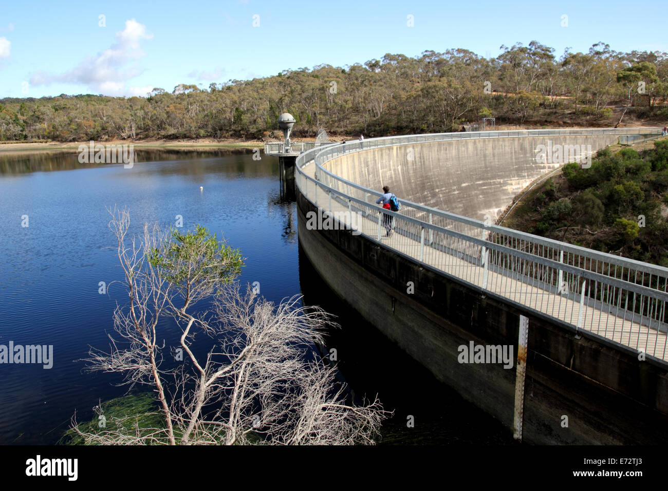 Il Whispering Wall vicino a Williamstown in Sud Australia. La parete è noto per i suoi effetti acustici che porta chiaramente il suono Foto Stock