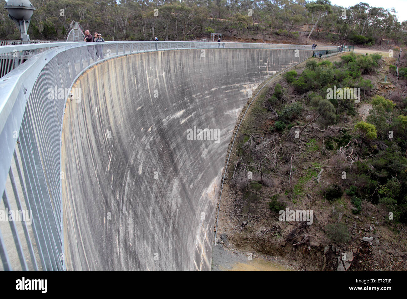 Il Whispering Wall vicino a Williamstown in Sud Australia. La parete è noto per i suoi effetti acustici che porta chiaramente il suono Foto Stock