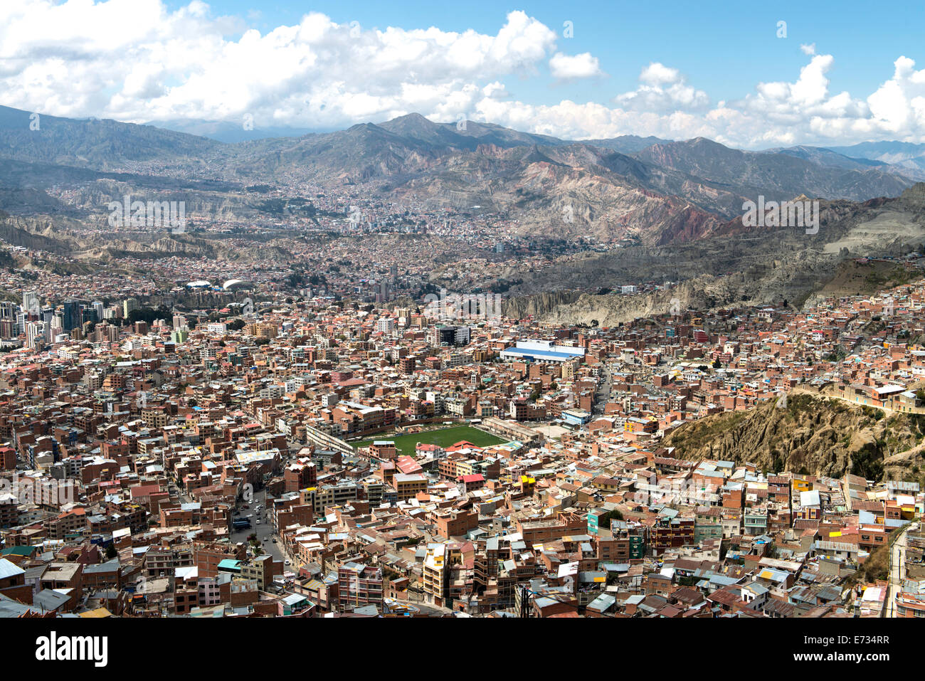 Vista panoramica di La Paz in Bolivia America del Sud Foto Stock