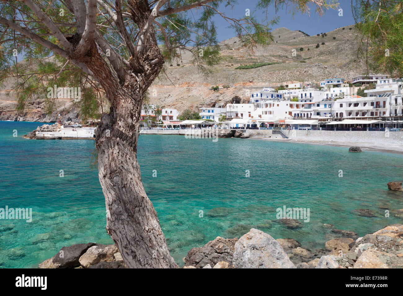 Chora Sfakion, sud di Creta Creta, Isole Greche, Grecia, Europa Foto Stock