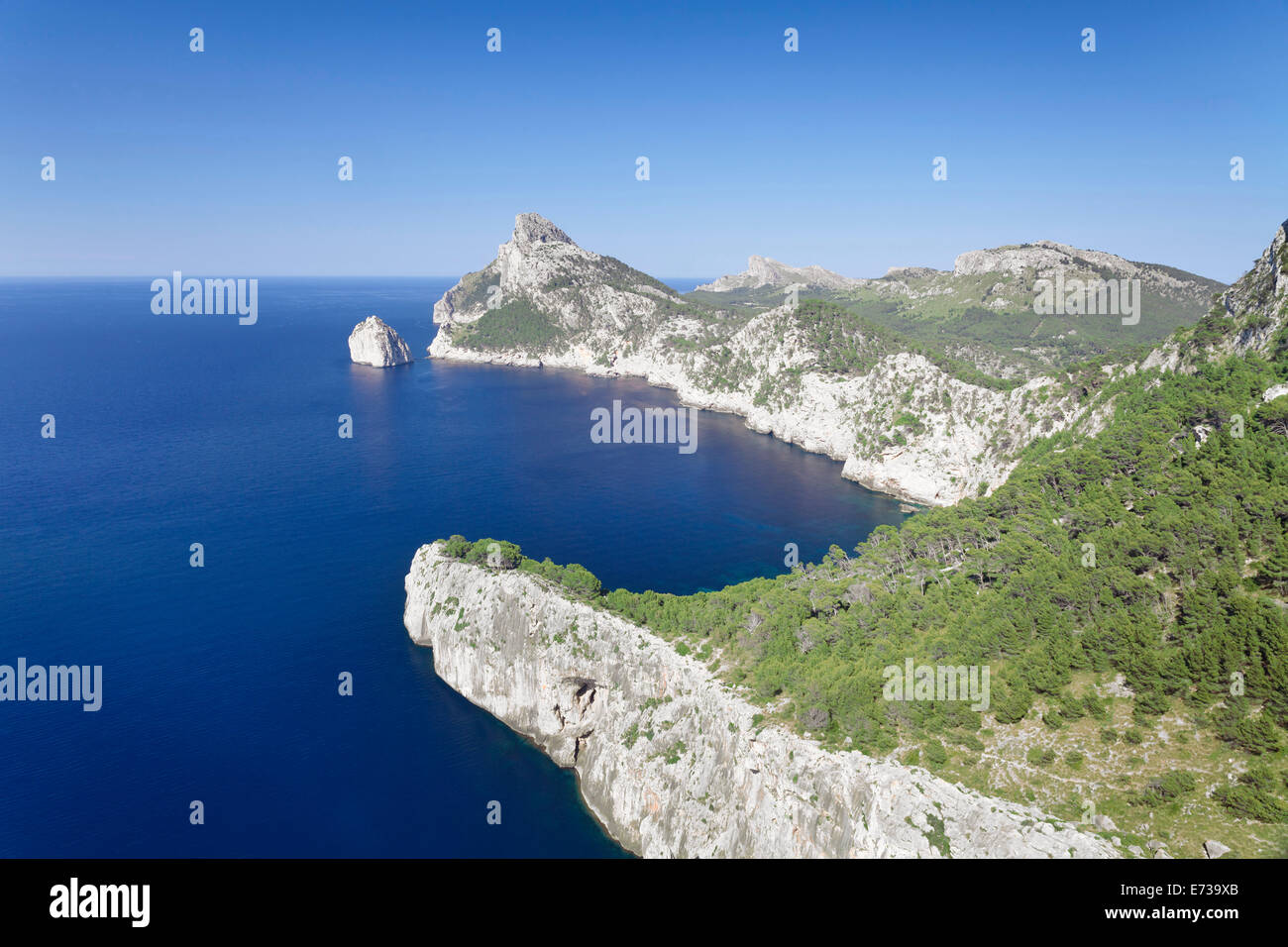 Cap de Formentor (Cape de Formentor), El Colomer isola di Maiorca (Mallorca), isole Baleari (Islas Baleares), Spagna Foto Stock
