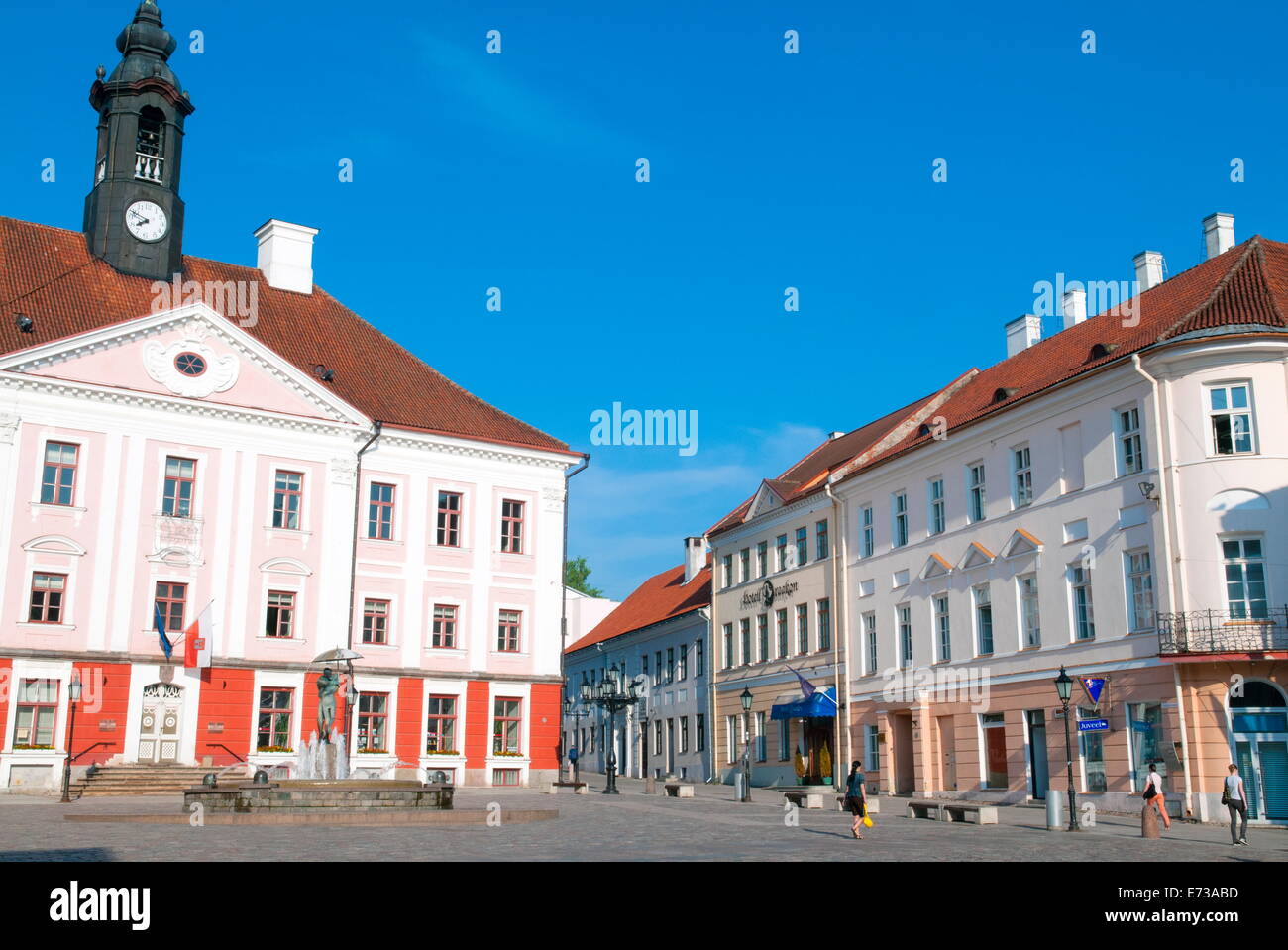 Town Hall, Raekoja square (Raekoja plats), Tartu, Estonia, paesi baltici, Europa Foto Stock