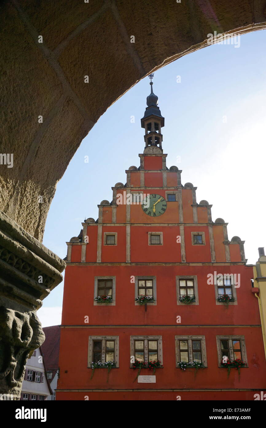 Dinkelsbuhl, Strada Romantica, Franconia, Baviera, Germania, Europa Foto Stock