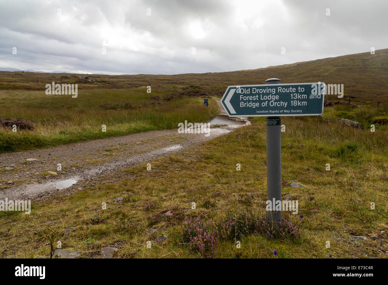 West Highland Way cartello a Glencoe Ski Centre Scozia UK Foto Stock