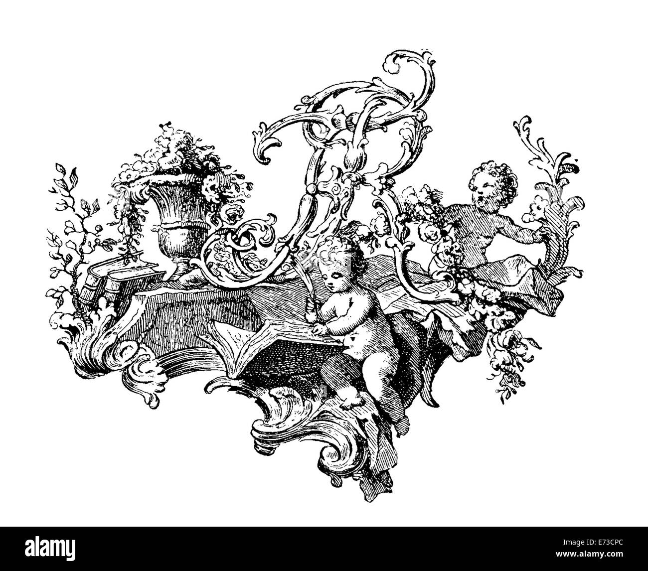 Trionfo di fiori e di angeli Foto Stock