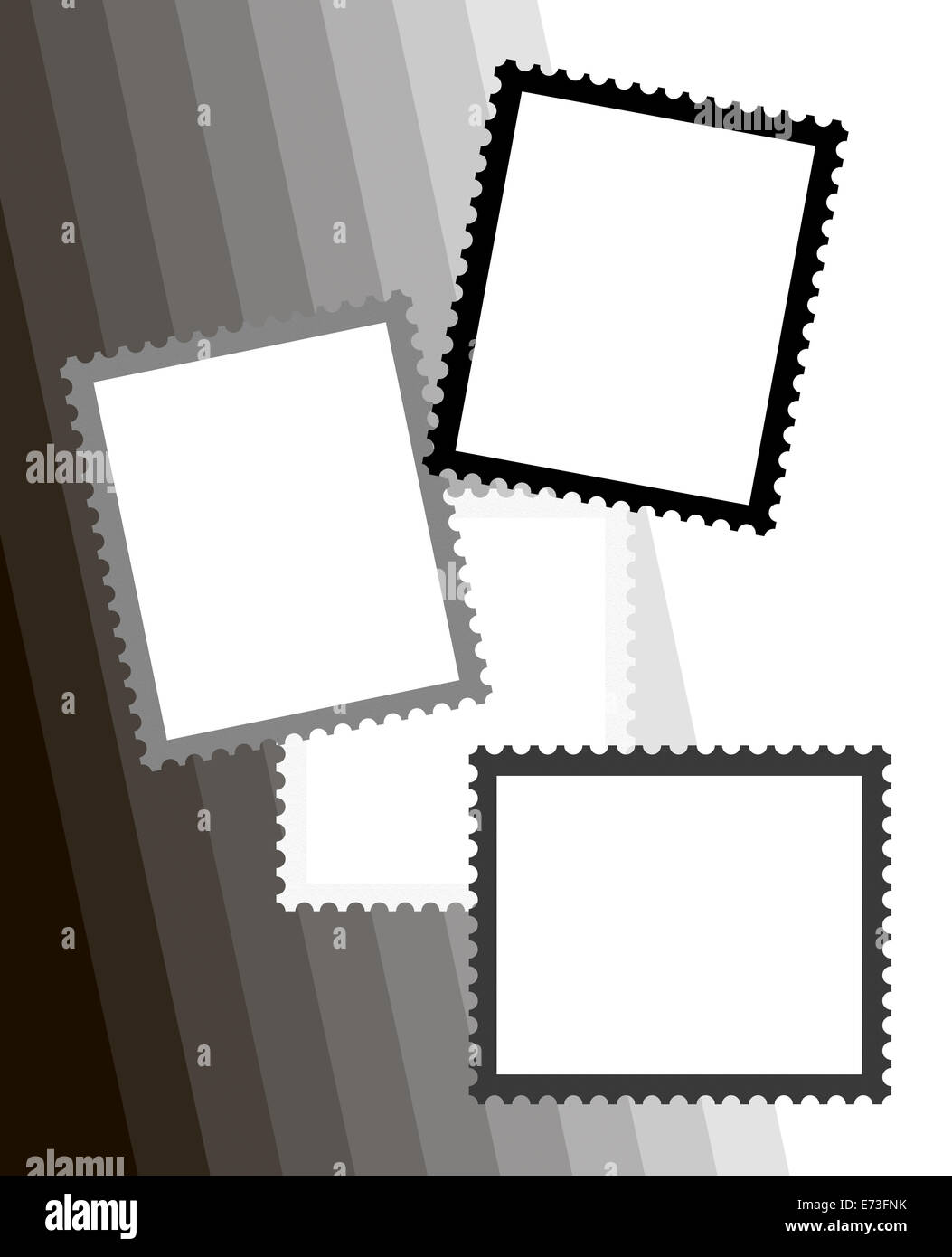 Composizione da un quadro basato sul francobollo Foto Stock