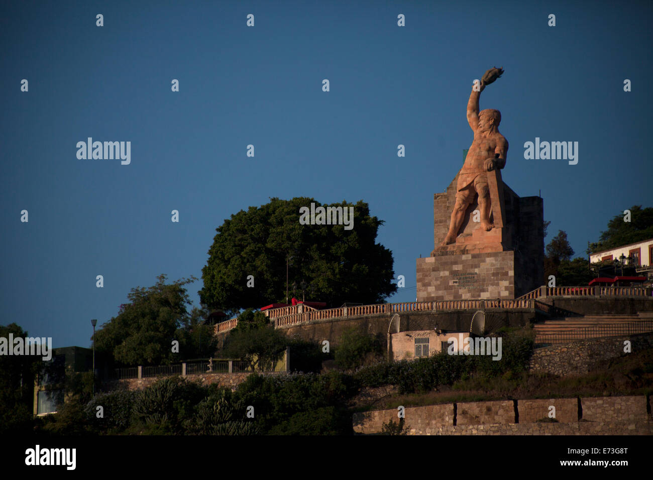 Il monumento Pipila in Guanajuato, Messico, 28 luglio 2014. Foto Stock