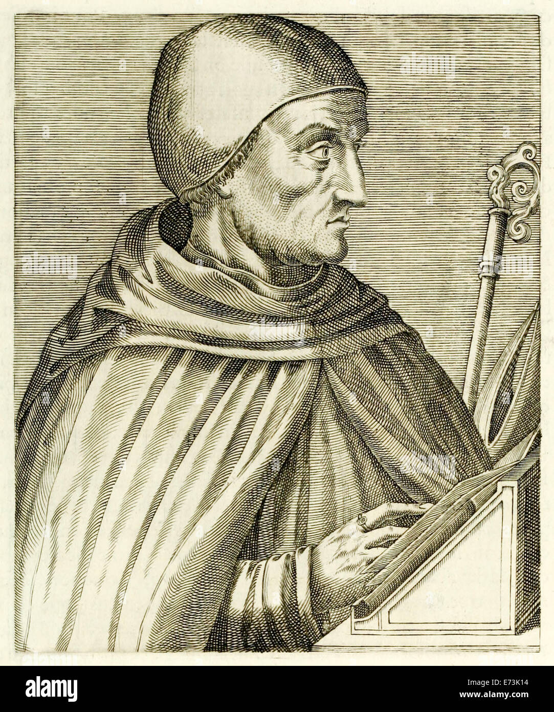 Albertus Magnus (grande) (prima 1200-1280) da "Vero ritratti…" da André Thévet pubblicato nel 1594. Vedere la descrizione per mor Foto Stock