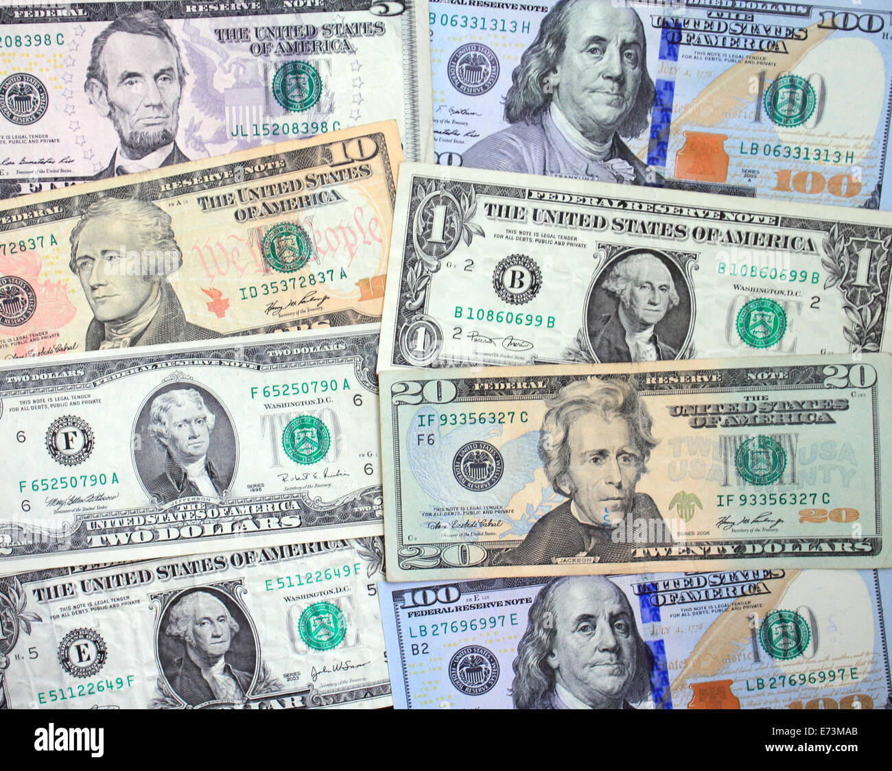 Di dollari, sullo sfondo di denaro Foto Stock