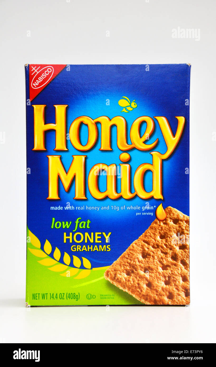 Il miele Maid Graham cracker nella casella Foto Stock