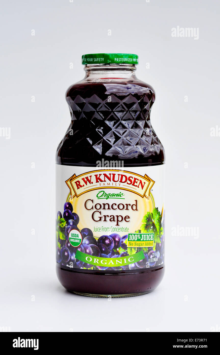 Concord di succhi di uve Foto Stock