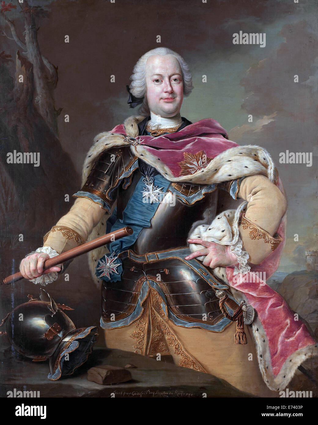 Friedrich Christian (1722-63), Elettore di Sassonia, Re di Polonia - da Gottfried Boy, 1751 Foto Stock
