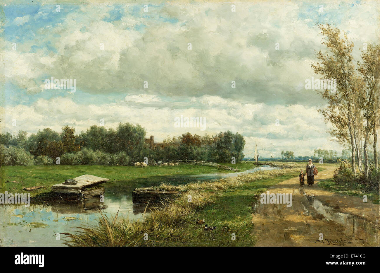 Il paesaggio nei dintorni di L'Aia - da Willem Roelofs, 1870 - 1875 Foto Stock