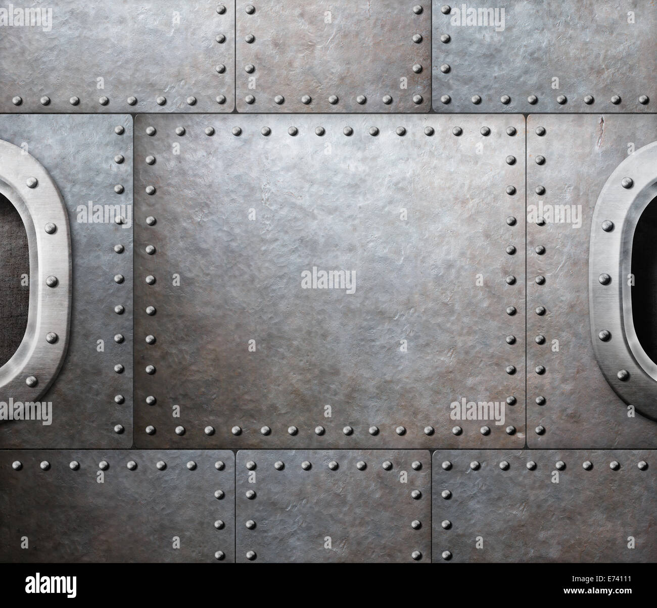 Il vapore punk abstract background in metallo Foto Stock