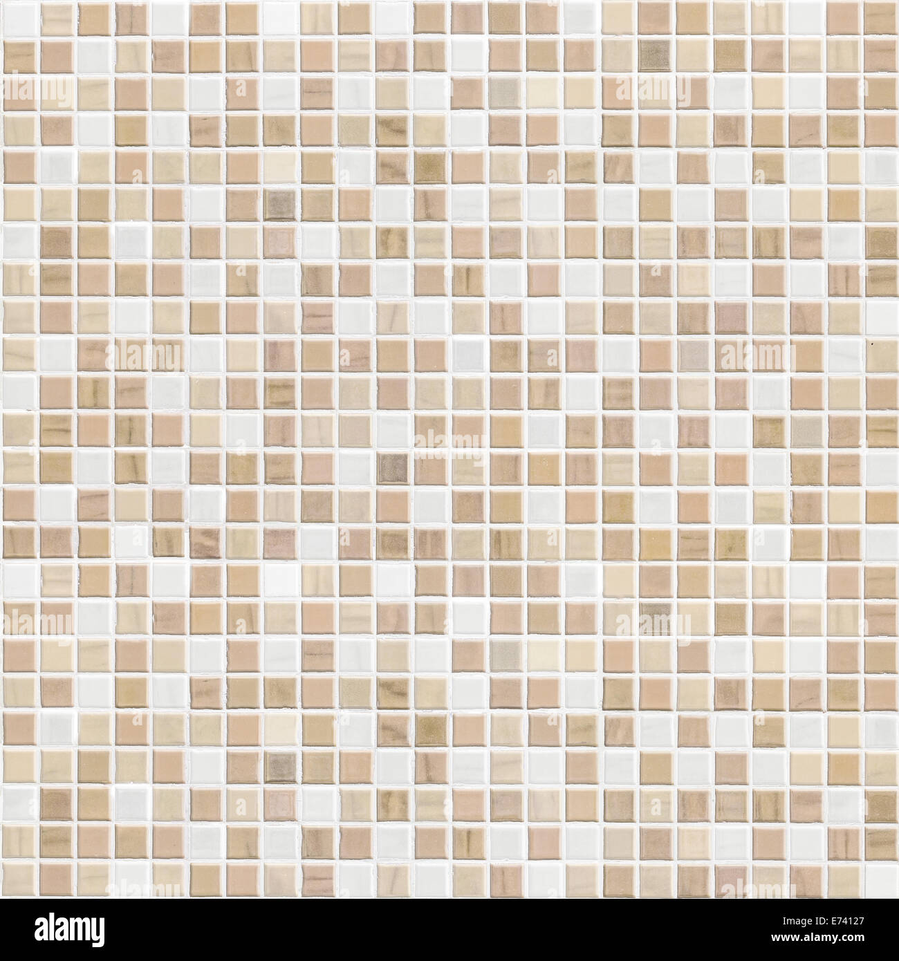 Delicato colore marrone un mosaico di mattonelle a parete Foto Stock