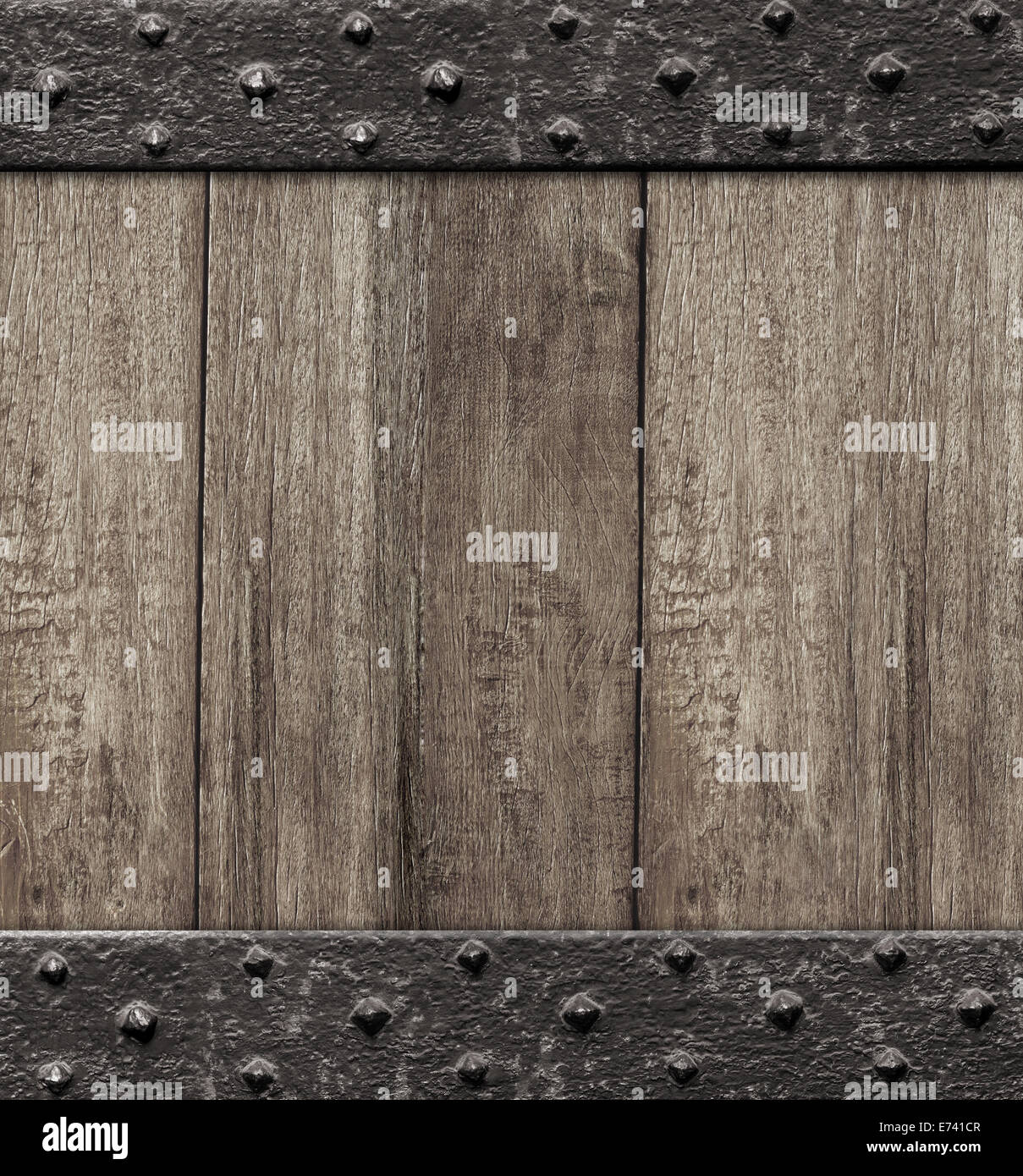 Medievale porta di legno sullo sfondo della porta Foto Stock