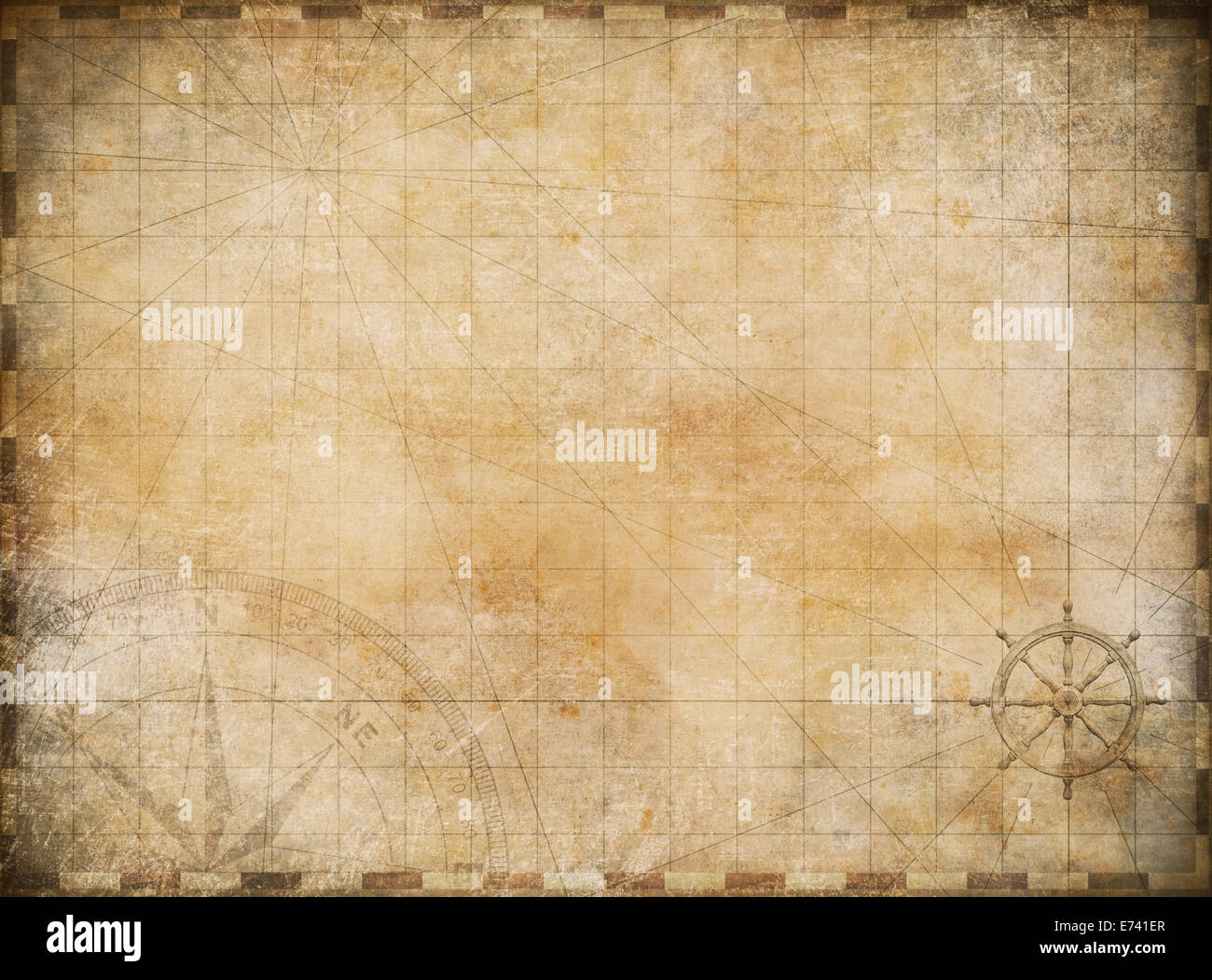 Mappa vecchia sfondo Foto Stock