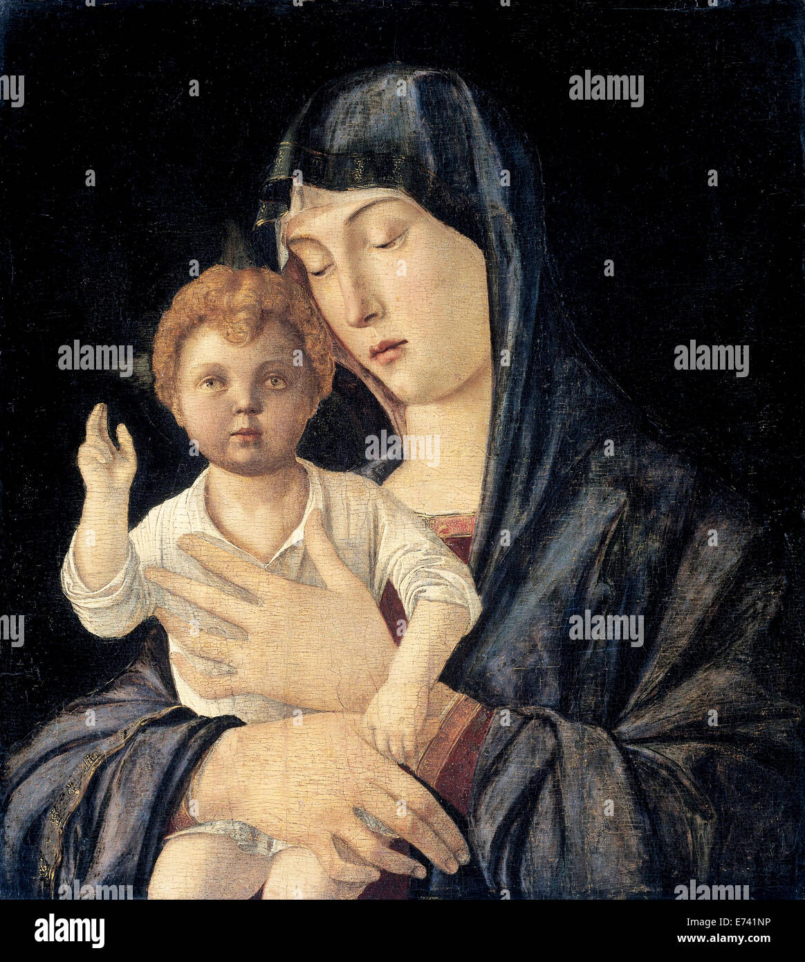 Madonna col Bambino attribuita a Giovanni Bellini, 1470 - 1480 Foto Stock