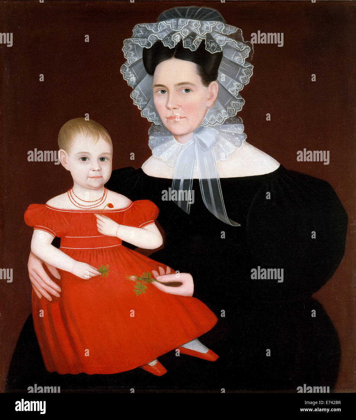 La sig.ra Mayer e figlia - da Ammi Phillips, 1835 Foto Stock