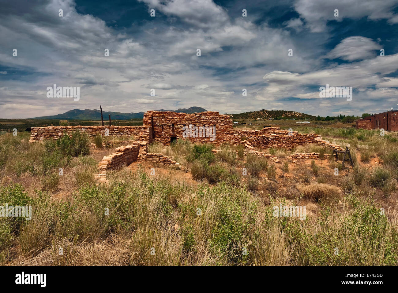 Anasazi (Puebloans ancestrale) pueblo rovine a Edge of the Cedars Museum e il Parco Statale, Blanding, Utah, Stati Uniti d'America Foto Stock