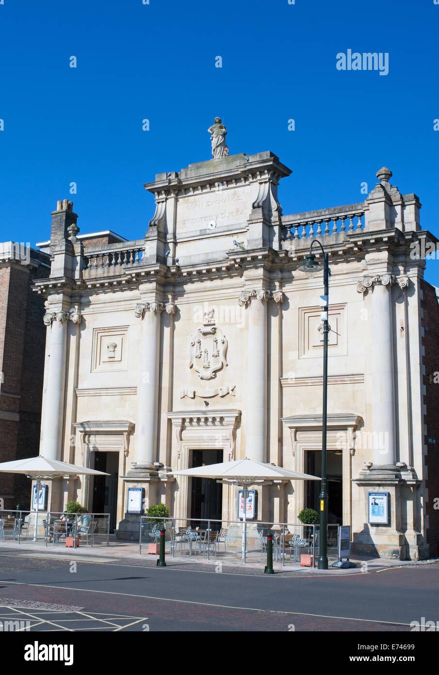 Corn Exchange building, Kings Lynn, Norfolk, Inghilterra, Regno Unito Foto Stock