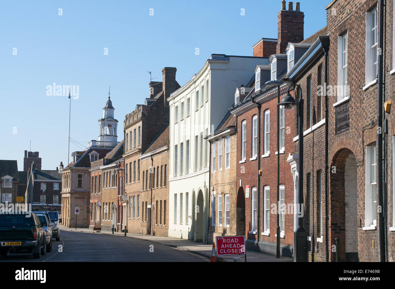 King Street, Città vecchia, Kings Lynn, Norfolk, Inghilterra, Regno Unito Foto Stock