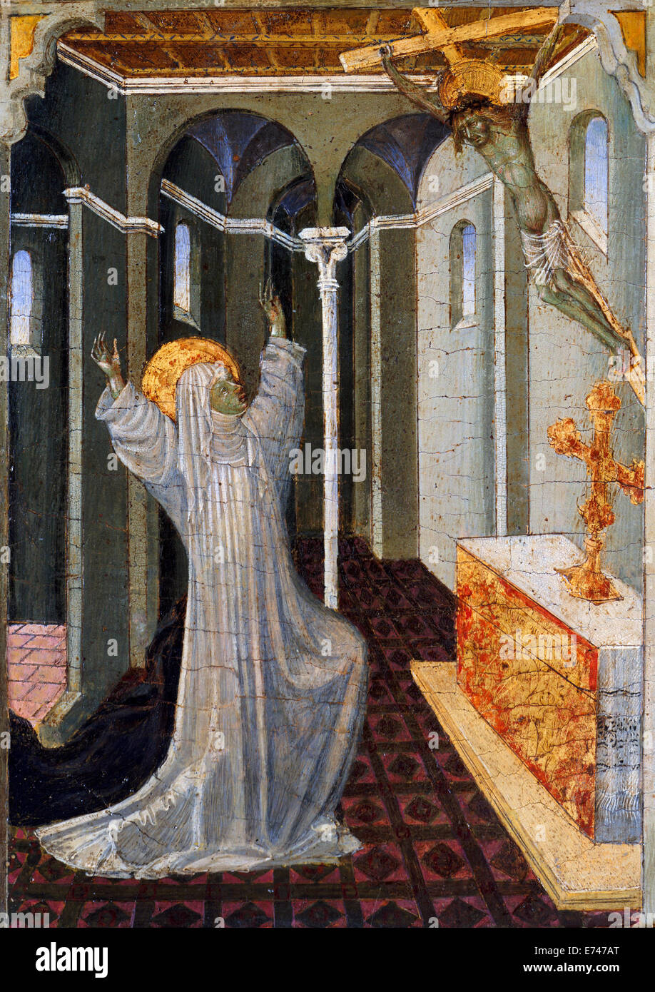 Santa Caterina da Siena che riceve le stimmate - di Giovanni di Paolo, 1465 Foto Stock