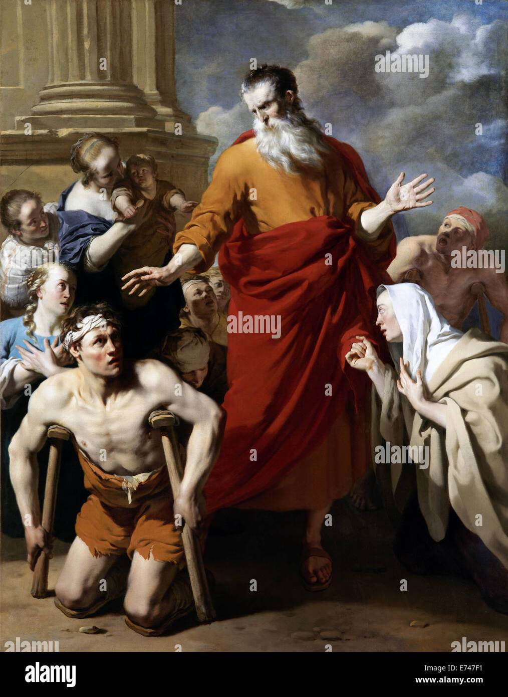 San Paolo risana lo storpio a Listra - da Karel Dujardin, 1663 Foto Stock