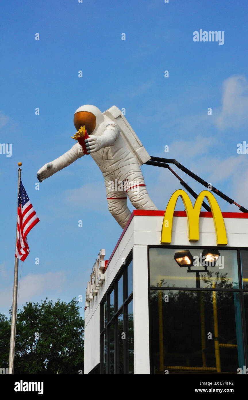 La Nasa McDonald's, Houston, Texas, Stati Uniti d'America Foto Stock