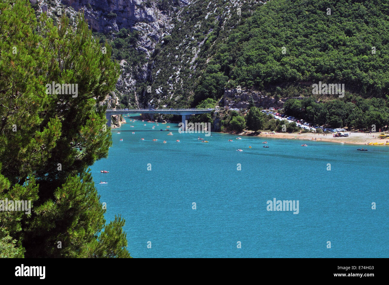 Lago di Sainte-Croix-du-Verdon, Provenza, Francia Foto Stock