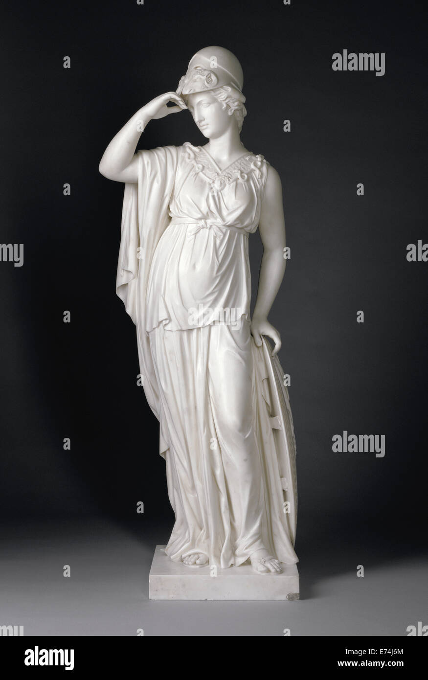 Minerva; Joseph Nollekens, inglese, 1737 - 1823; l'Inghilterra, l'Europa; 1775; marmo; Oggetto: H: 144 cm (H: 56 11/16 in.) Foto Stock