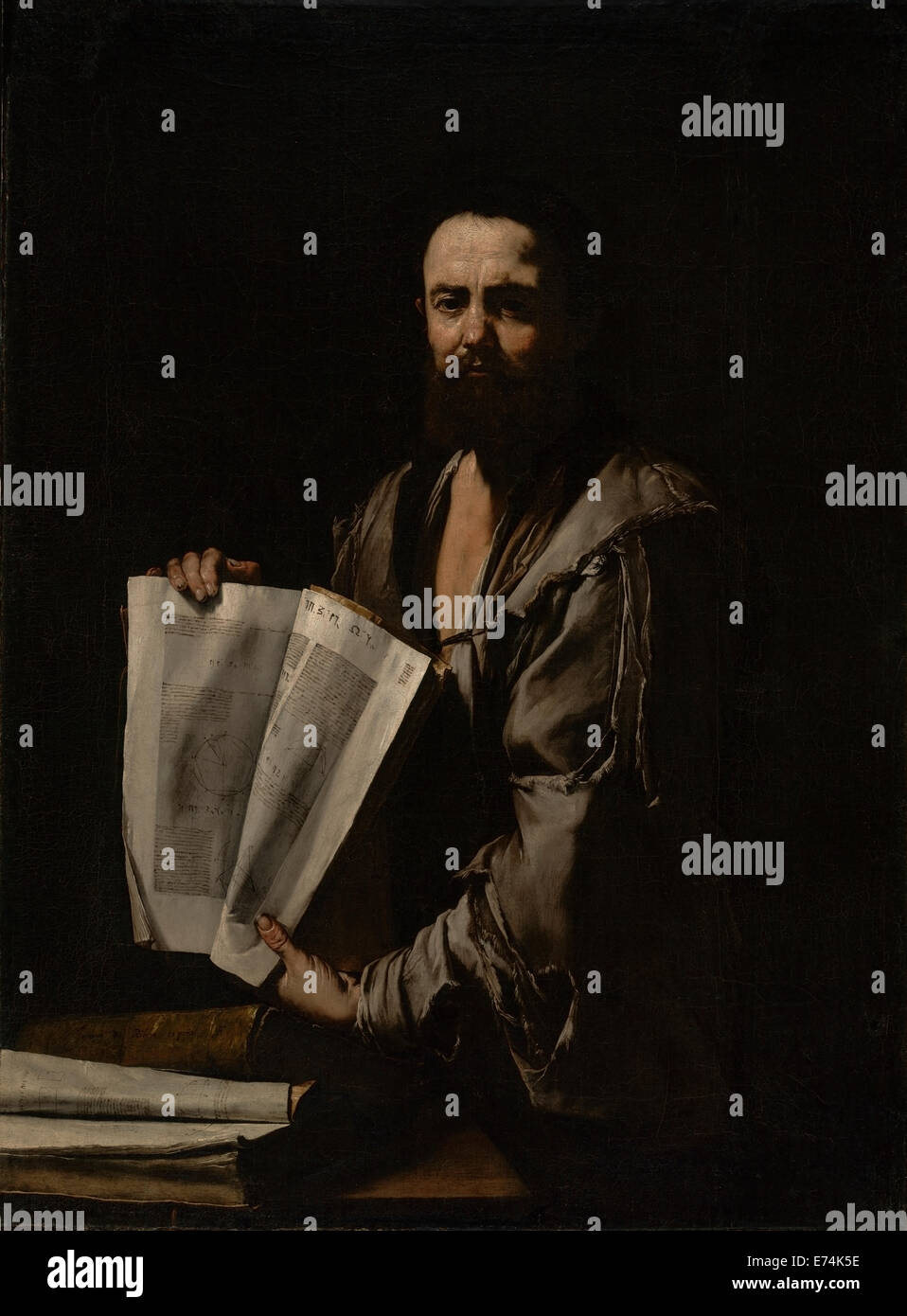 Euclide; Jusepe de Ribera, spagnolo / italiano, 1591 - 1652; Spagna, Europa; circa 1630 - 1635; Olio su tela; senza cornice: 125.1 x 92. Foto Stock