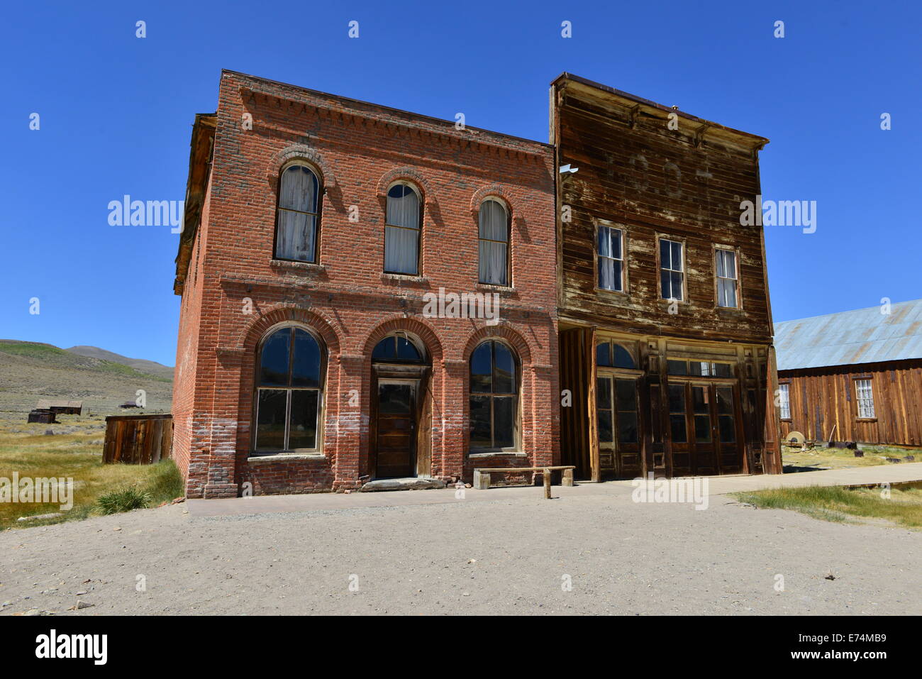 Bodie è una città fantasma di Bodie colline ad est della catena montuosa della Sierra Nevada in Mono County, California, Stati Uniti Foto Stock