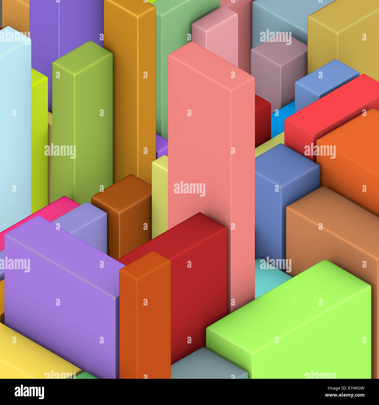 Più colore arcobaleno astratto modello rettangolare sfondo Foto Stock
