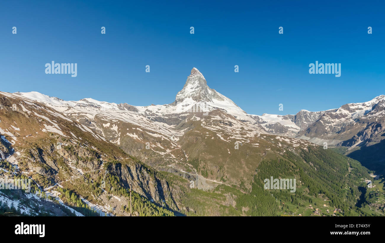 Bella montagna Cervino, Alpi Zermatt, Svizzera Foto Stock