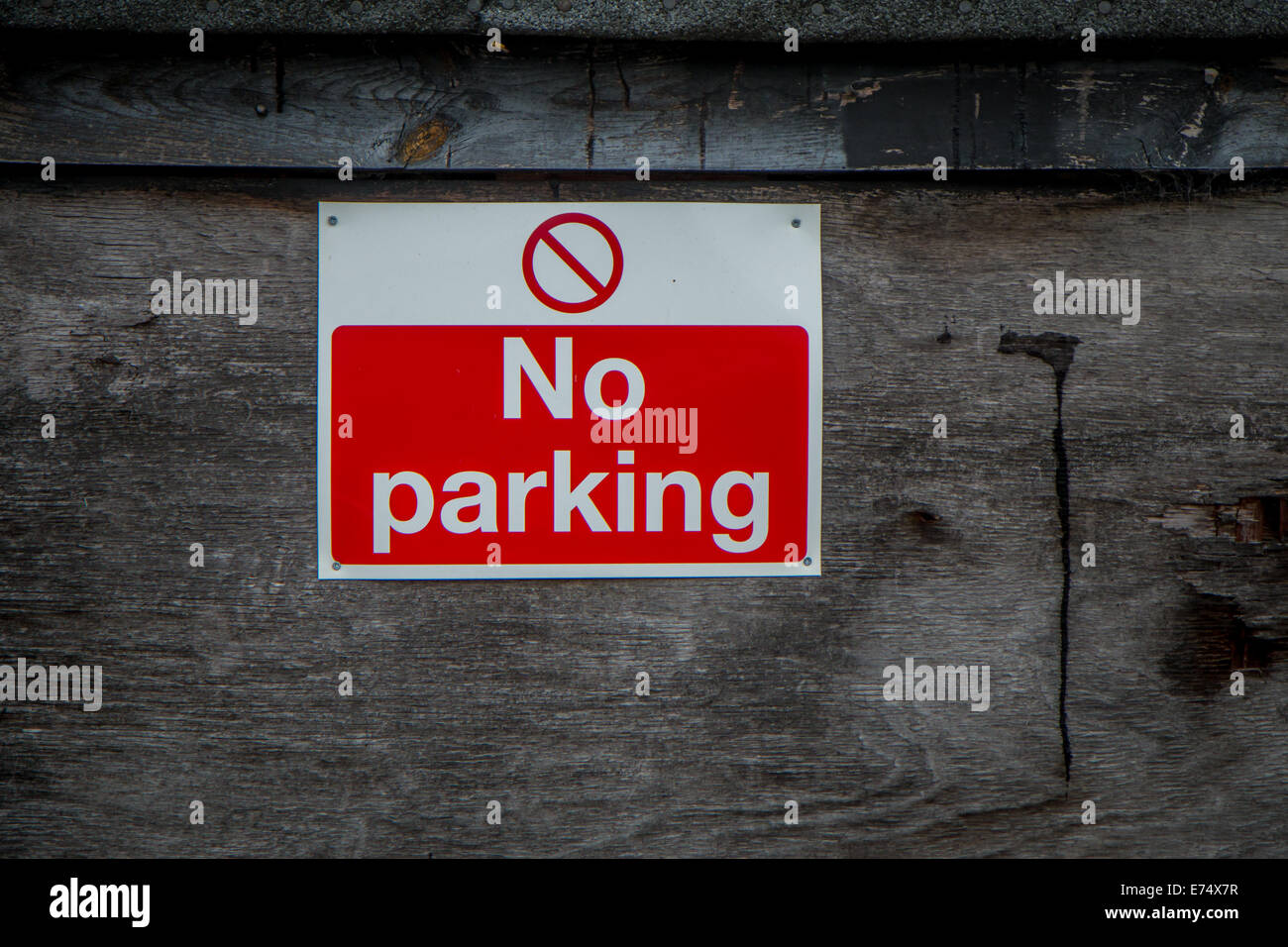 Nessun segno di parcheggio Foto Stock