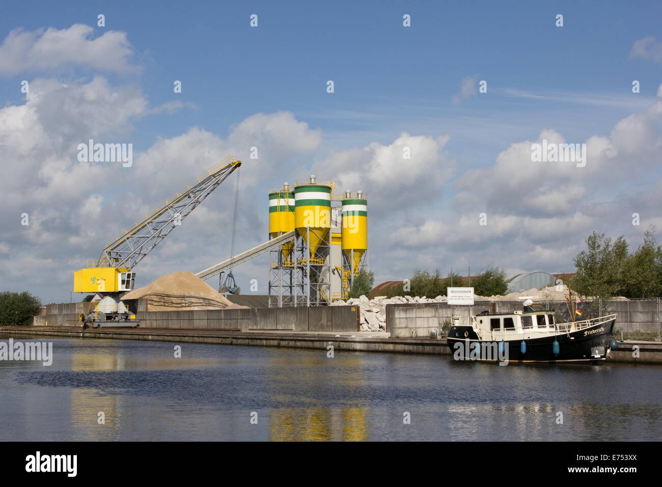 Porto industriale di Hoogeveen, Paesi Bassi Foto Stock