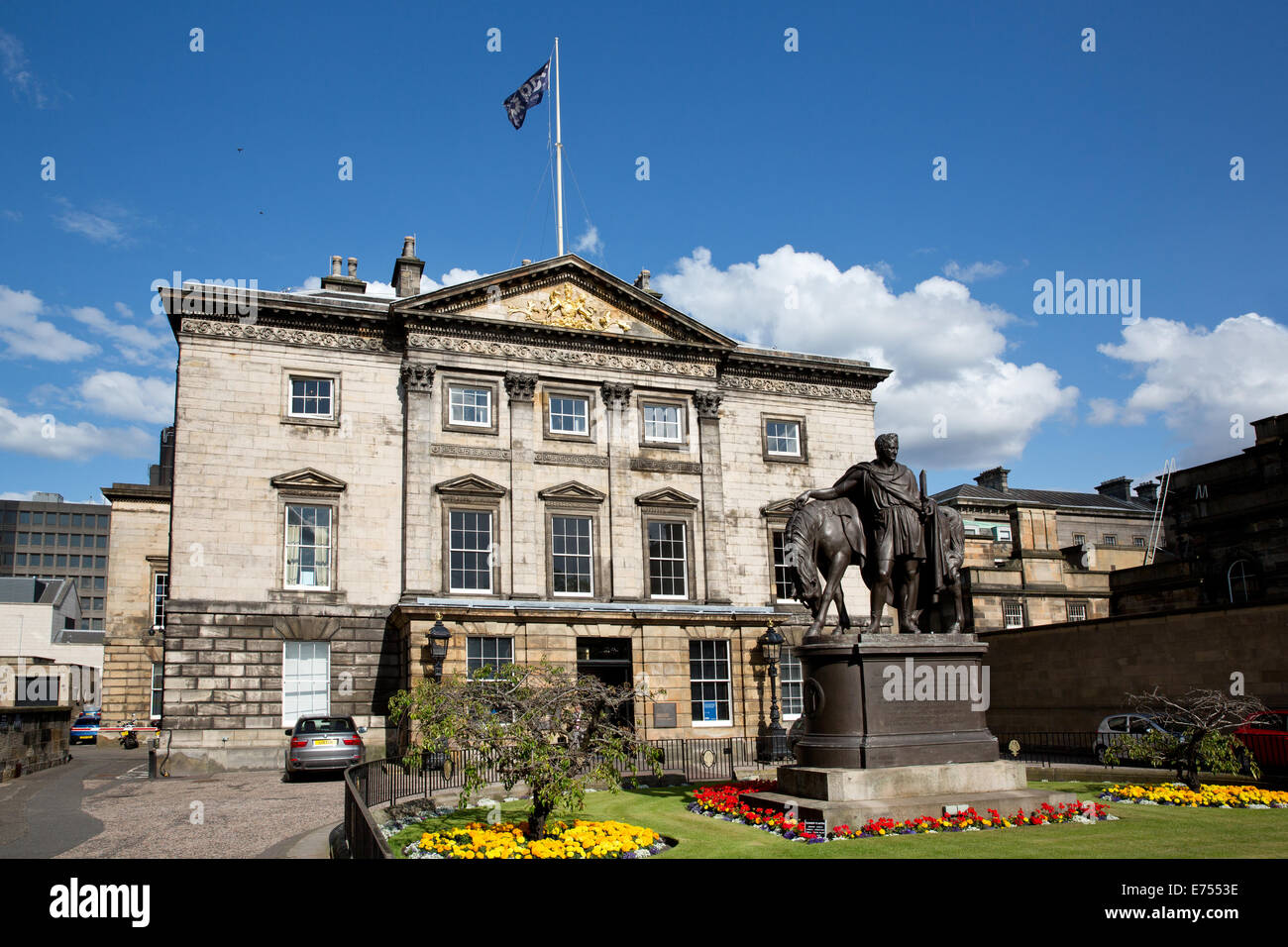 Royal Bank of Scotland a testa di office in St Andrews Square, Edimburgo. Foto Stock