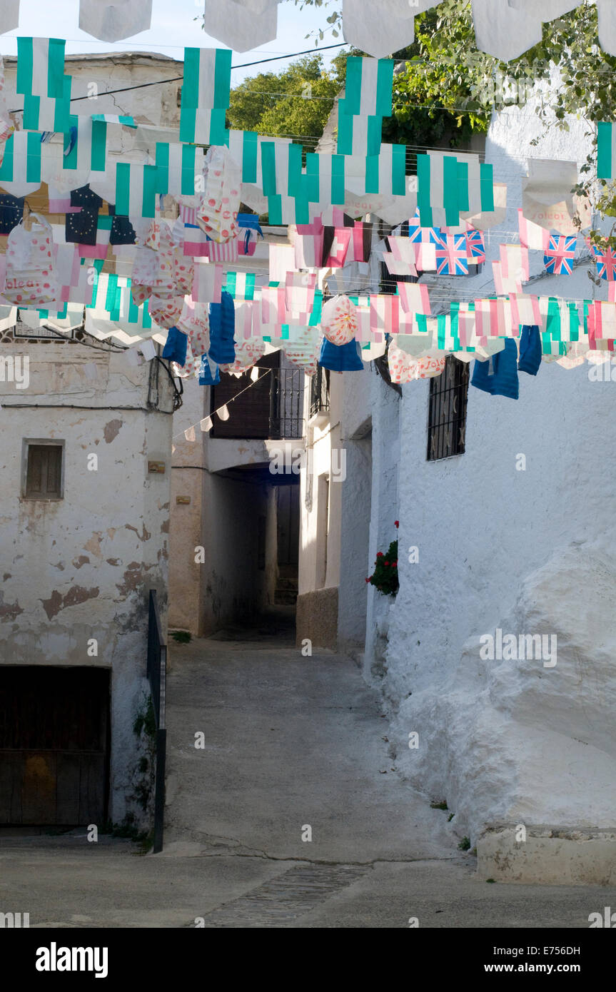 I paesini bianchi Alpujarras Spagna tipico villaggio di montagna house Foto Stock