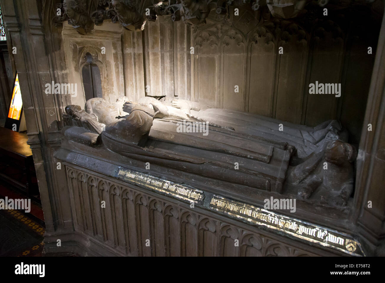 Philip Mede tomba Santo Stefano Cappella navata nord St Mary Redcliffe, Bristol, Inghilterra, Regno Unito. Foto Stock